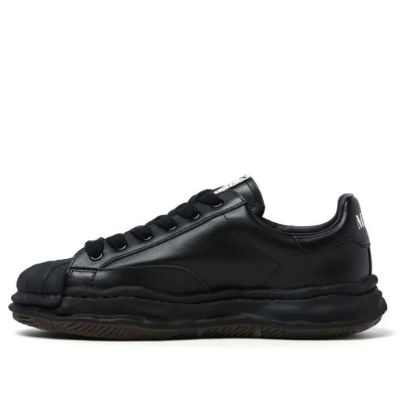 Maison MIHARA YASUHIRO BLAKEY OG Sole Leather Low-top Sneaker 'Black' A06FW702-BLKBLK sold by KicksCrew