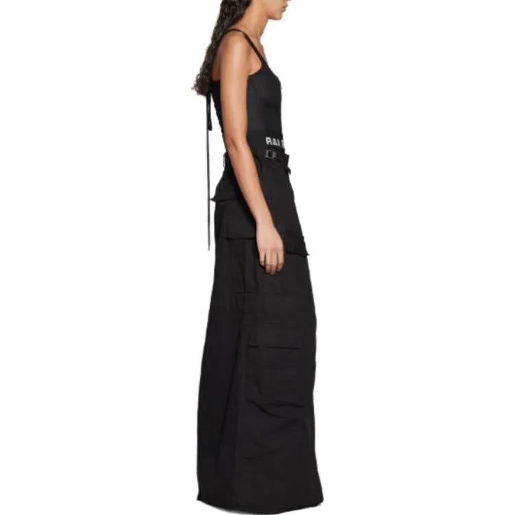 (WMNS) Balenciaga Apron Cargo Pants Skirt 'Black' 748599TKP271000 sold by KicksCrew product image thumbnail 4