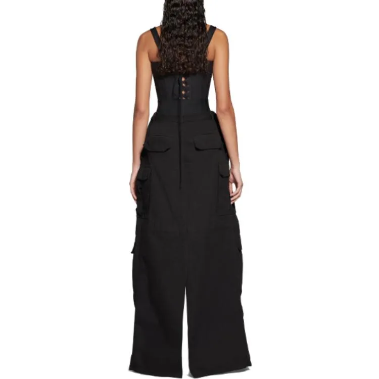 (WMNS) Balenciaga Apron Cargo Pants Skirt 'Black' 748599TKP271000 sold by KicksCrew product image thumbnail 3