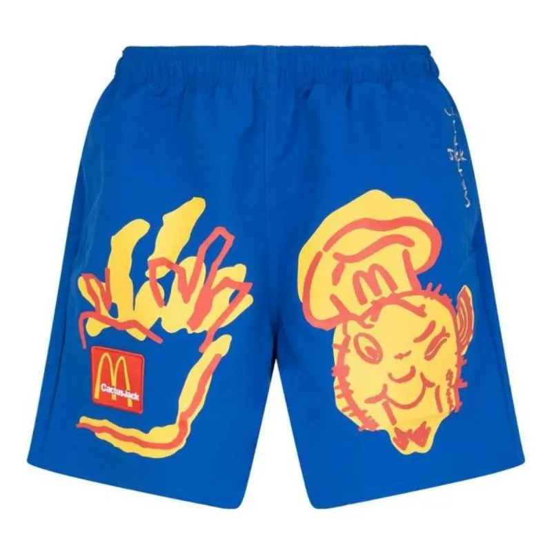 Travis Scott Cactus Jack SS22 x McDonalds Illustration II Shorts 'Blue' CJMDBS124BLUE sold by KicksCrew