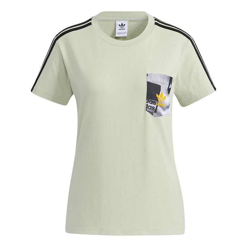 (WMNS) Adidas Originals Trefoil Short Sleeve T-shirt 'Light Green' HA1491 sold by KicksCrew