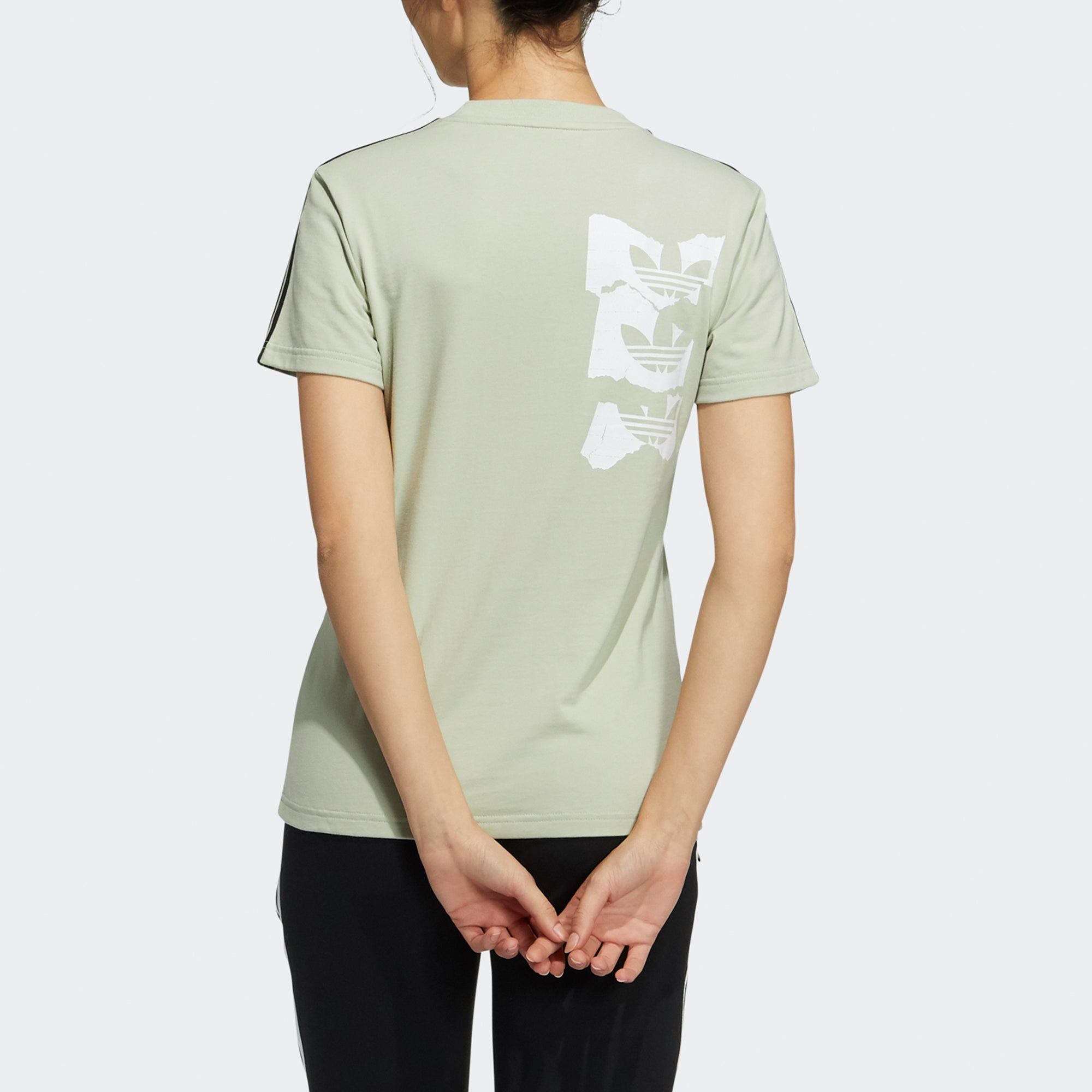 (WMNS) Adidas Originals Trefoil Short Sleeve T-shirt 'Light Green' HA1491 sold by KicksCrew product image thumbnail 3