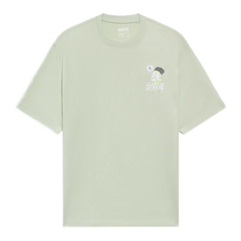 Li-Ning BadFive Graphic T-shirt 'Pale Moss Green' AHSS373-3 sold by KicksCrew