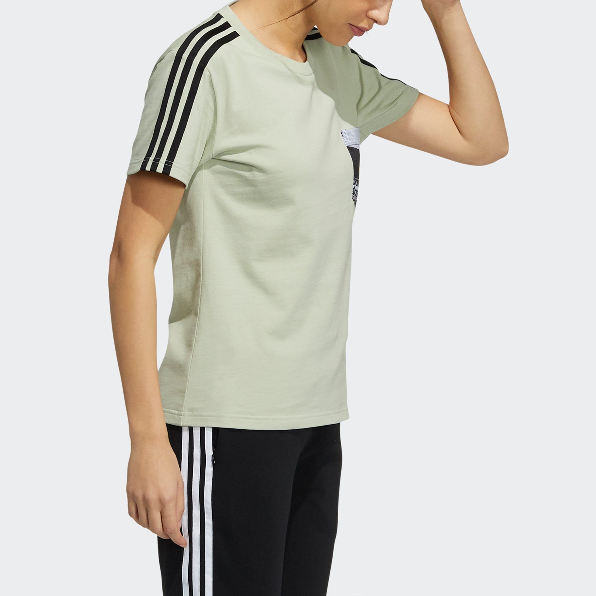 (WMNS) Adidas Originals Trefoil Short Sleeve T-shirt 'Light Green' HA1491 sold by KicksCrew product image thumbnail 4