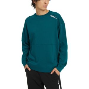 PUMA Cotton Sweater 'Green' 672474-24 sold by KicksCrew