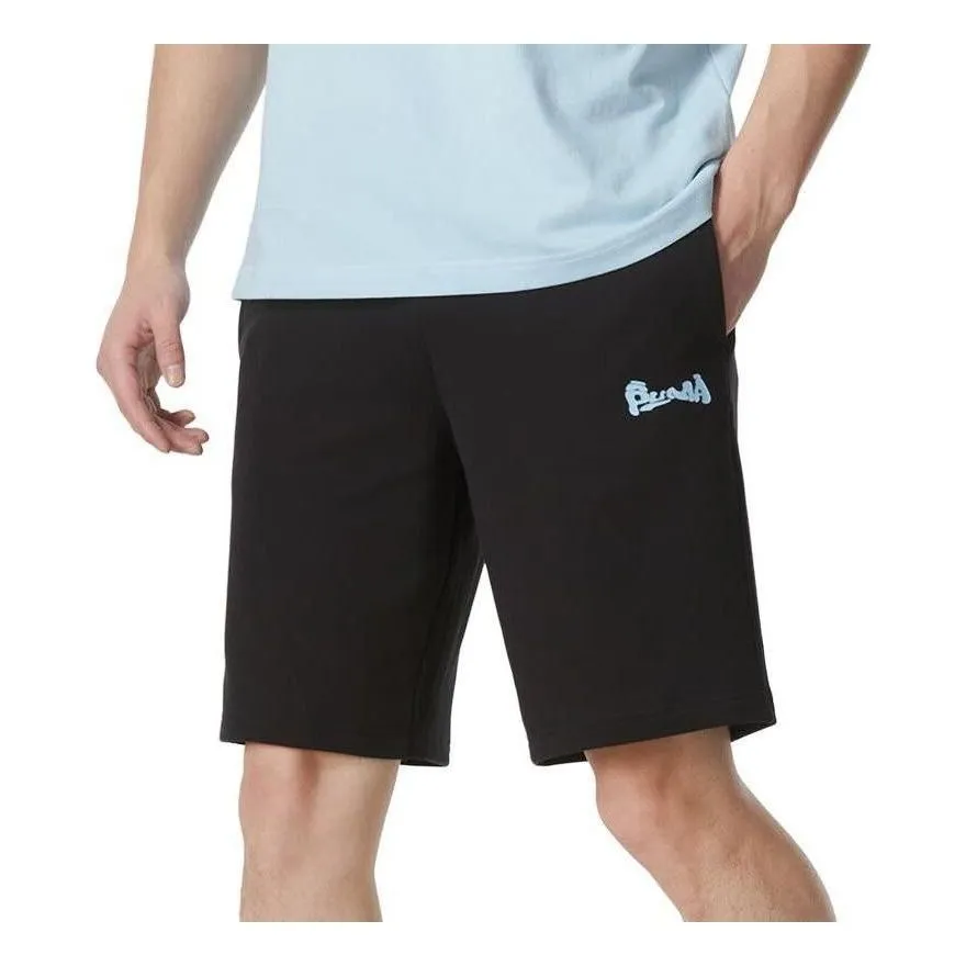 PUMA Logo Casual Shorts 'Black' 628039-01 sold by KicksCrew