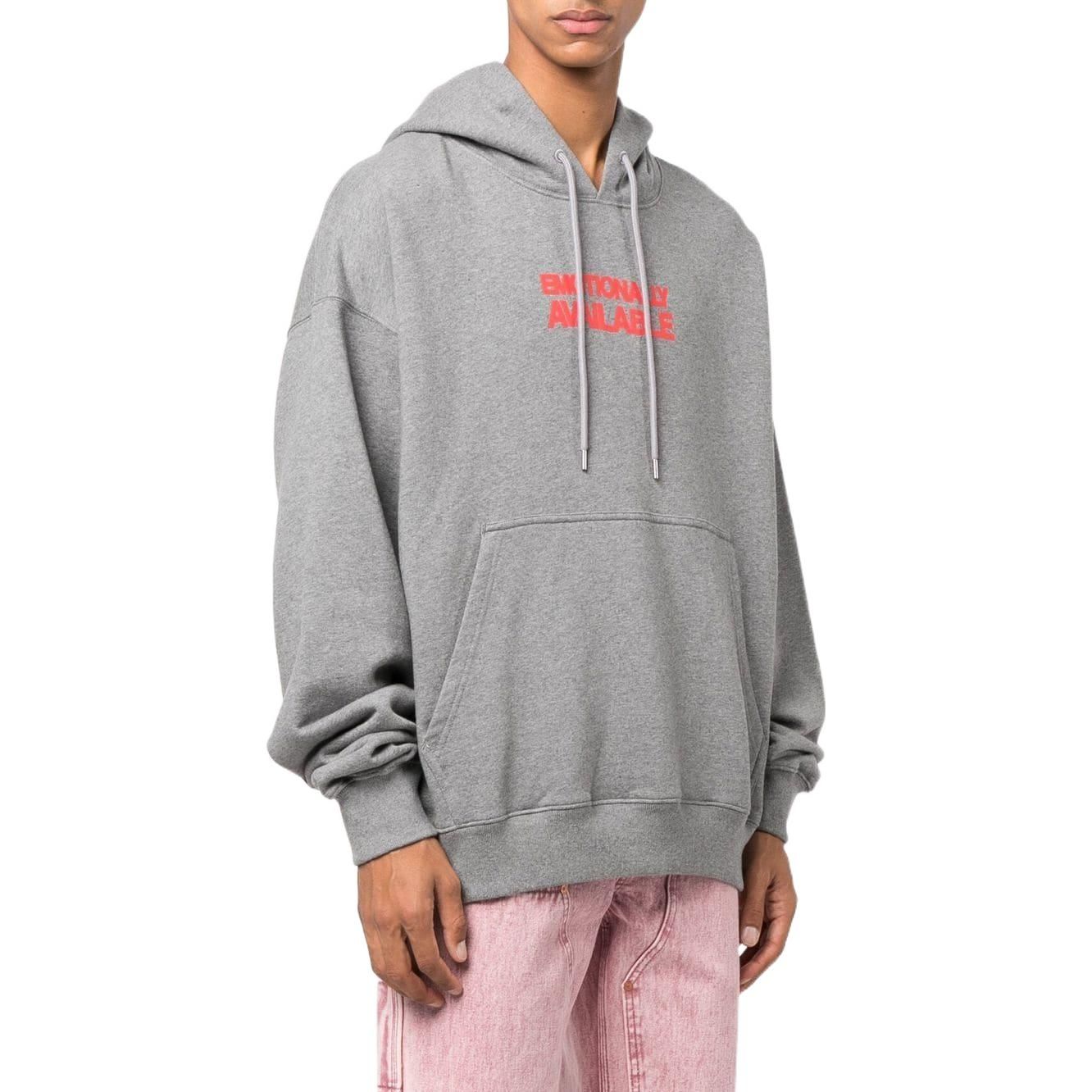 Off-White Slogan Print Hoodie 'Grey' OMBB085F22FLE0070825 sold by KicksCrew product image thumbnail 4