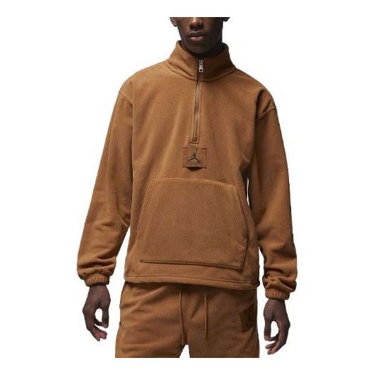 Air Jordan Essentials Winterized Fleece Half-Zip 'Light British Tan' FD7863-281 sold by KicksCrew