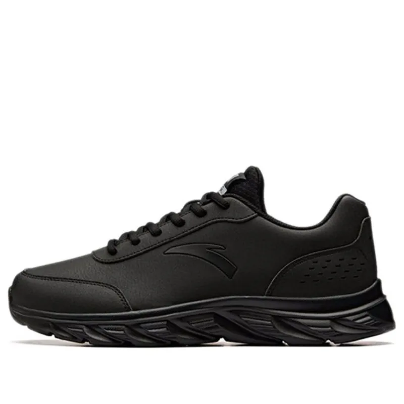ANTA Running Series Sneakers Leather 'Black' 91835529-6 sold by KicksCrew