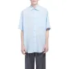 Balenciaga Short Sleeve Shirt 'Light Blue' 584019TFO024850 sold by KicksCrew