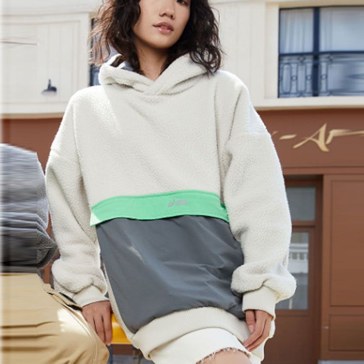 ASICS Colorblock Sherpa Hoodie 'Beige' 2203A154-020 sold by KicksCrew product image thumbnail 3