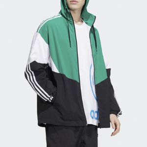 Adidas Neo Essentials Woven Jackets 'Green Black' HM2004 sold by KicksCrew