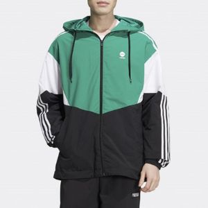 Adidas Neo Essentials Woven Jackets 'Green Black' HM2004 sold by KicksCrew