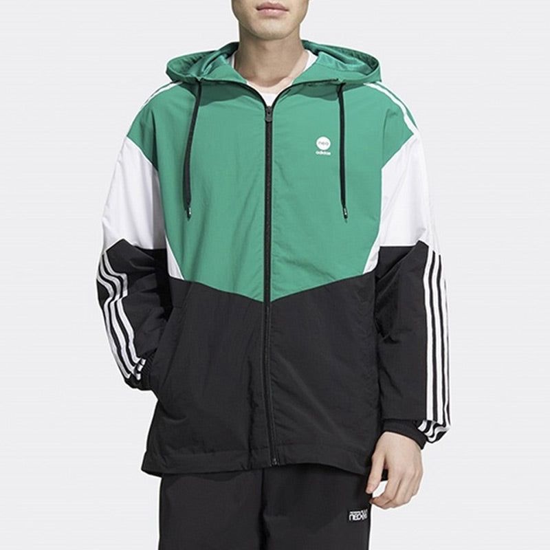 Adidas Neo Essentials Woven Jackets 'Green Black' HM2004 sold by KicksCrew product image thumbnail 4