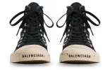 Balenciaga Paris High Top Sneakers 'Black Destroyed Cotton and White Rubber with Graffiti' 688752W3RR41099 sold by KicksCrew