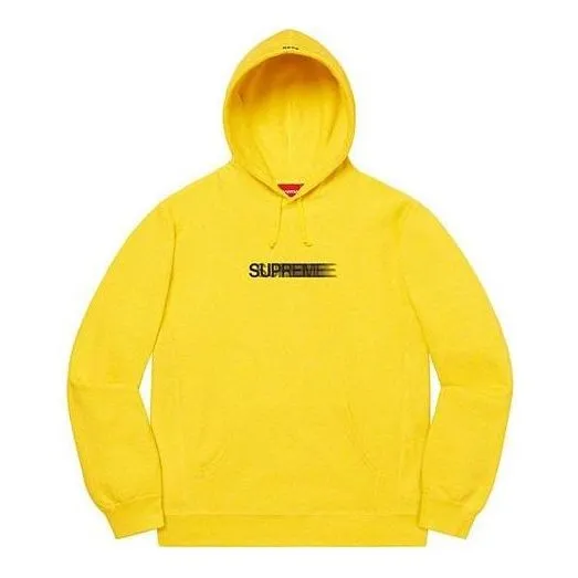 Supreme Motion Logo Hooded Sweatshirt 'Yellow Black' SUP-SS20-532 sold by KicksCrew