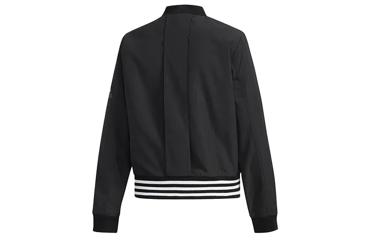 (WMNS) adidas Woven 3-Stripes Bomber Jacket 'Black' FI9284 sold by KicksCrew product image thumbnail 2