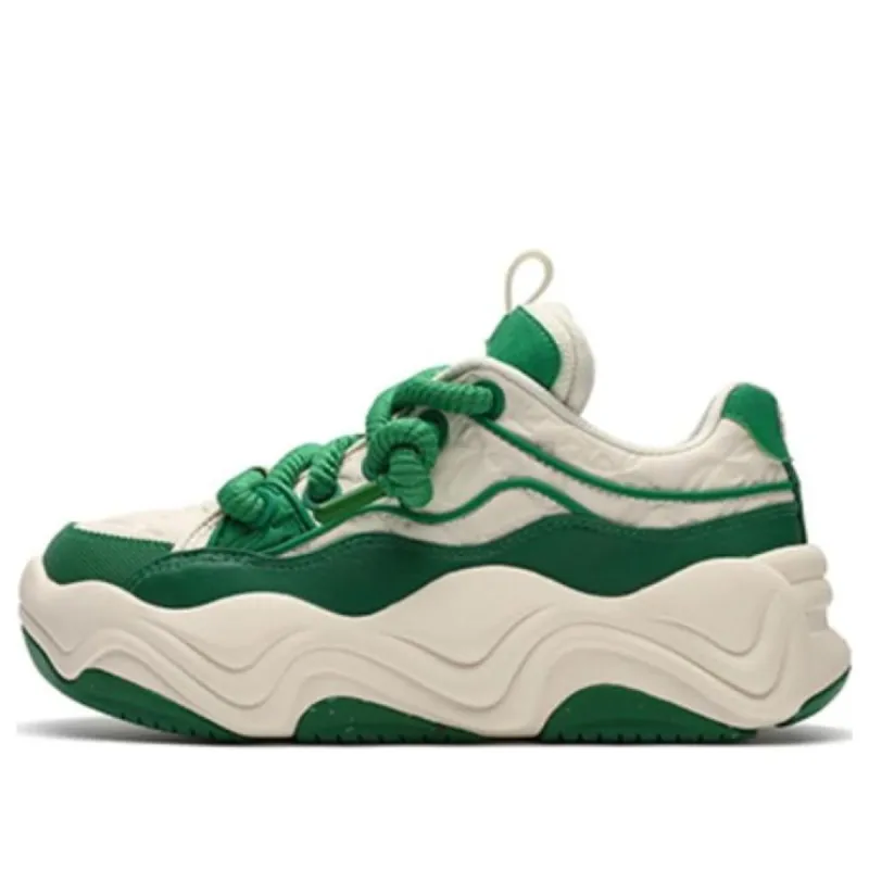 (WMNS) FILA Fashion Skate Shoes 'White Green' F12W341202FWF sold by KicksCrew