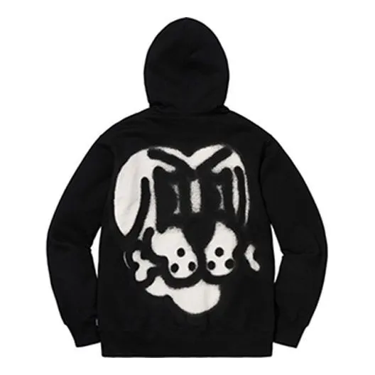 Supreme FW18 Bone Zip Up Hooded Jacket 'Black' SUP-FW18-110 sold by KicksCrew