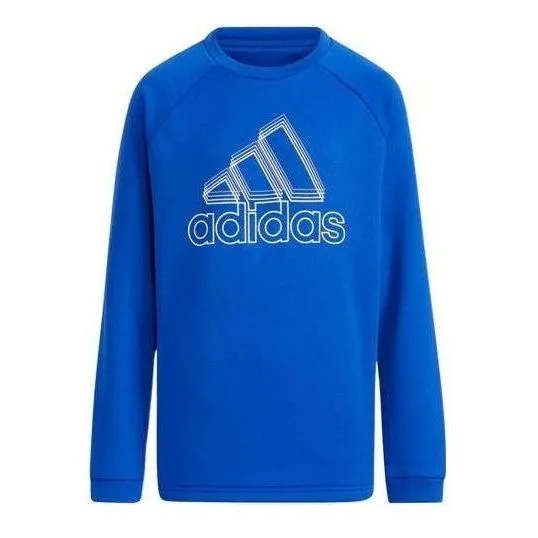 adidas Crew Neck Sweatshirt 'Blue White' H07255 sold by KicksCrew