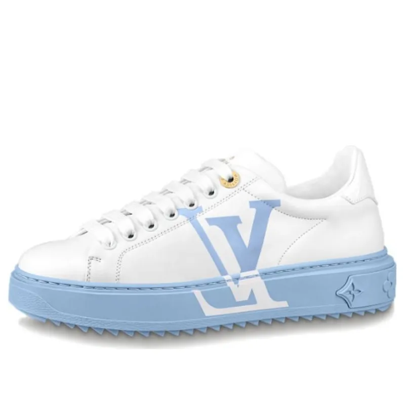 (WMNS) LOUIS VUITTON Time Out Sneakers 'White Blue' 1A8MZ7 sold by KicksCrew