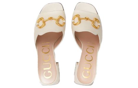 (WMNS) Gucci Slide Sandal With Horsebit 'White Leather' 655412-BKO00-9022 sold by KicksCrew