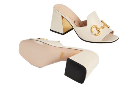 (WMNS) Gucci Slide Sandal With Horsebit 'White Leather' 655412-BKO00-9022 sold by KicksCrew