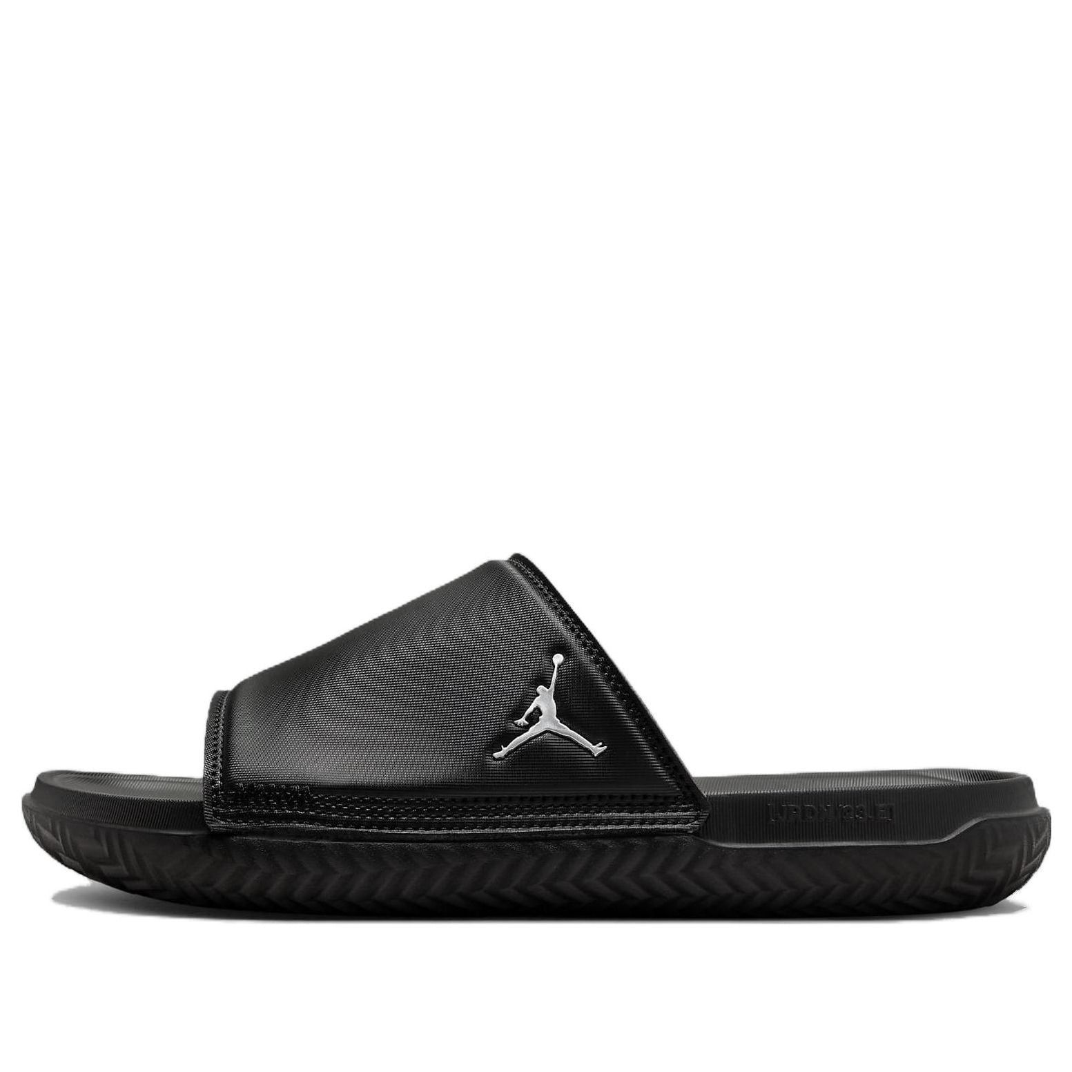 Air Jordan Play Slide 'Black Metallic Silver' DC9835-005 sold by KicksCrew