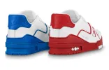 LOUIS VUITTON LV Trainer Sneakers 'White Blue Red' 1ABG7E sold by KicksCrew