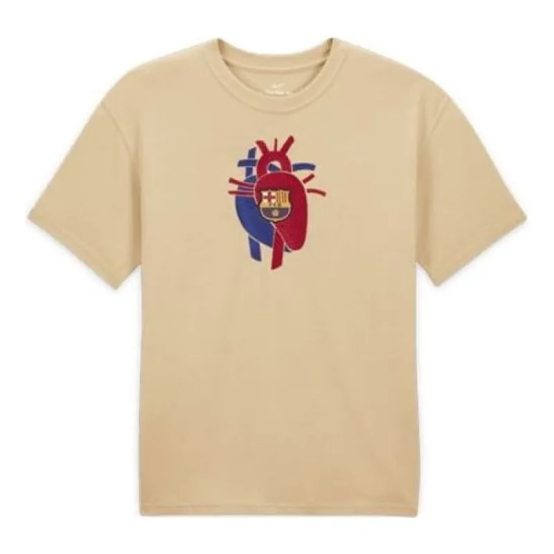 Nike x FC Barcelona x Patta Max90 T-Shirt 'Tan' FJ4208-252 sold by KicksCrew