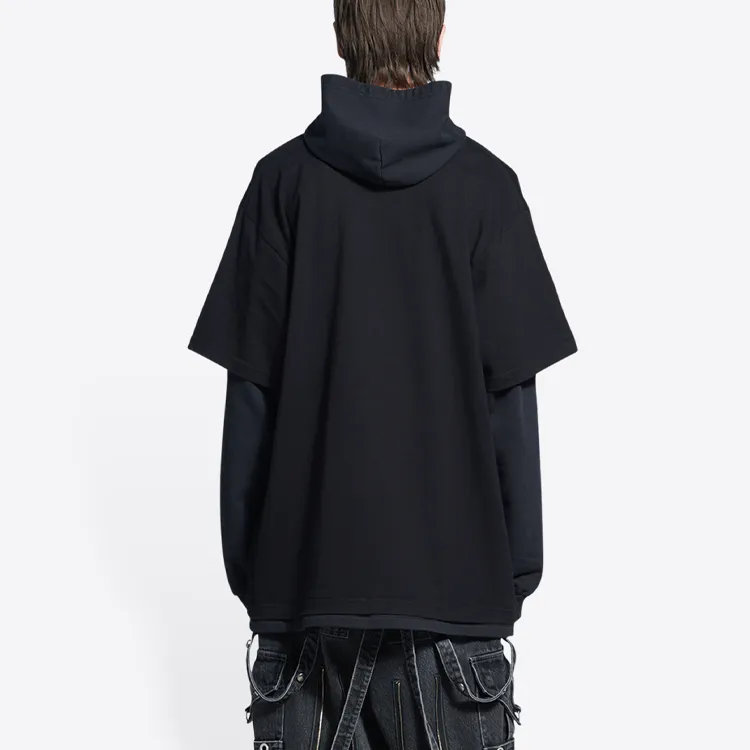 Balenciaga Slime Double Long Sleeve Hooded T-Shirt 'Black' 681029TLVF11069 sold by KicksCrew product image thumbnail 5