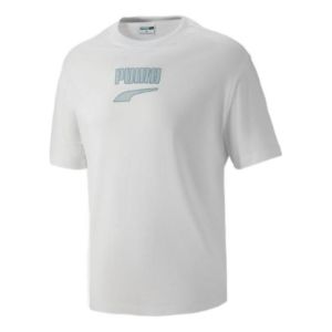 Puma Downtown Logo Tee 'White' 537740-02 sold by KicksCrew