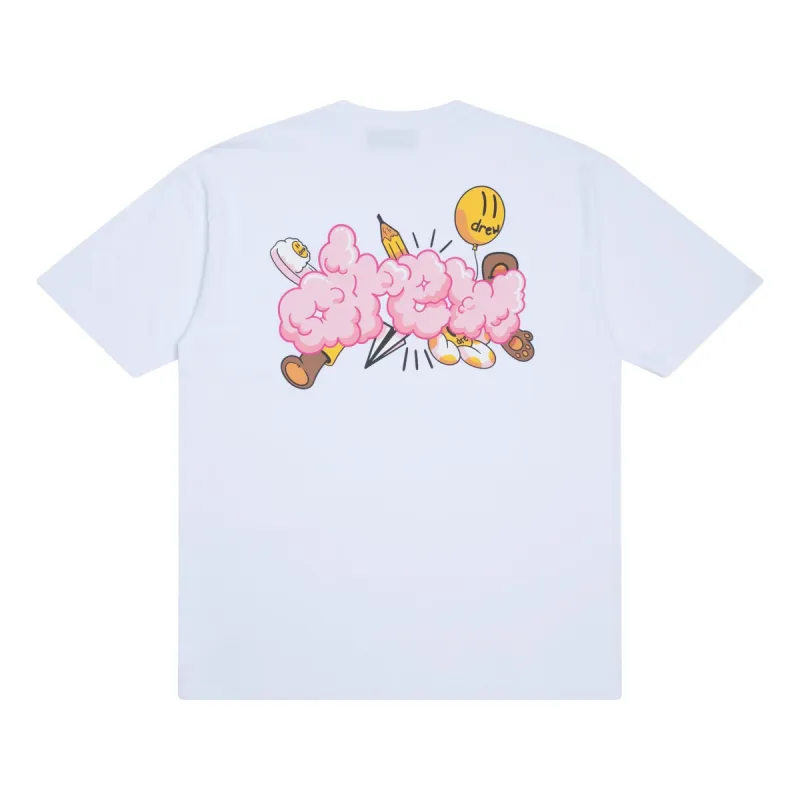 Drew House Doodle Joy T-shirt 'White' DR-SS22-189 sold by KicksCrew