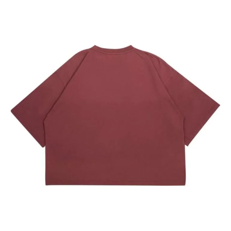Drew House Scribble Boxy T-shirt 'Faded Maroon' DR-FW22-499 sold by KicksCrew product image thumbnail 2