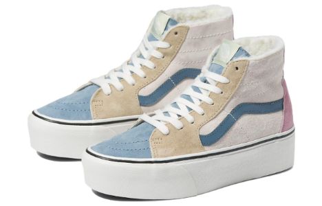 Vans SK8 HI Tapered Stackform Shoes 'White Blue Pink' VN0A7Q5PMUL sold by KicksCrew