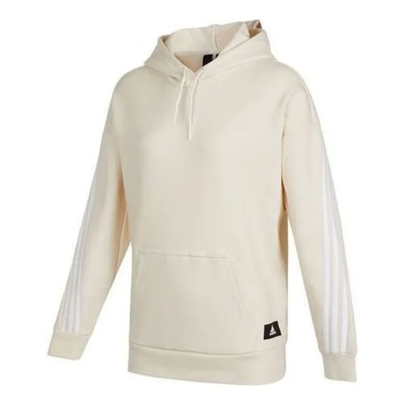 (WMNS) Adidas Future Icon 3-Stripes Hoodies 'White' HC1636 sold by KicksCrew