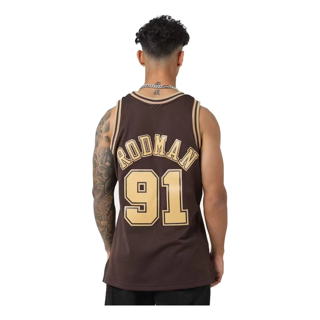 Mitchell & Ness x NBA Chicago Bulls '97-'98 'Dennis Rodman 91' SMJY4313-CBU97DRDBROW sold by KicksCrew product image thumbnail 2