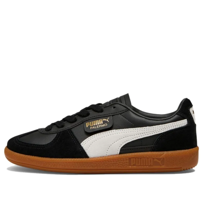 (WMNS) PUMA Palermo 'Black Feather Grey Gum' 397647-03 sold by KicksCrew