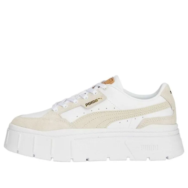 (WMNS) Puma Mayze Stack Cord Sneakers 'White-Pristine' 392103-01 sold by KicksCrew