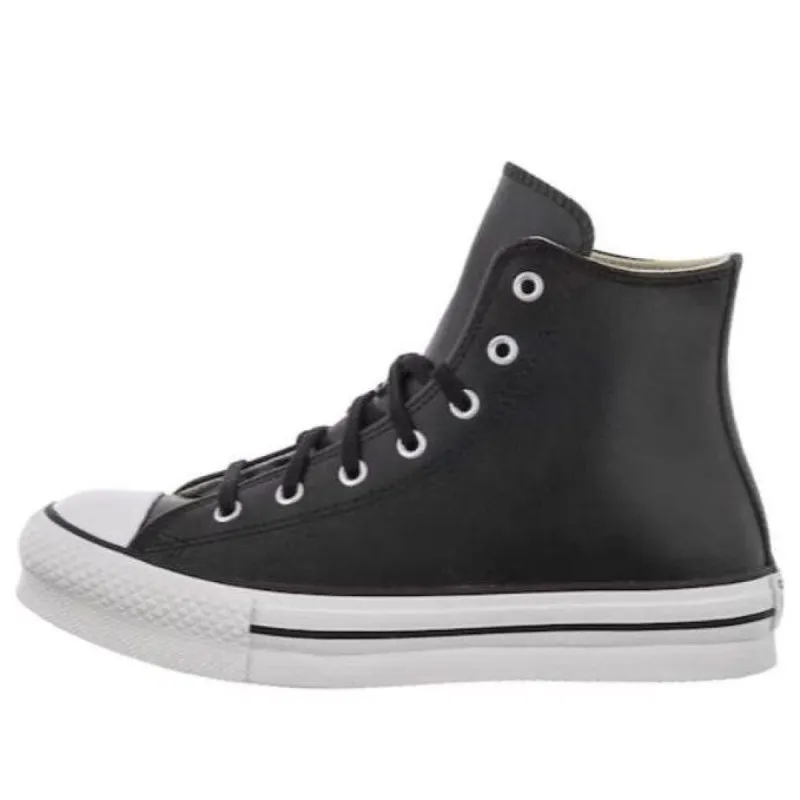 (GS) Converse Chuck Taylor All Star Eva Lift Platform Leather High Top 'Black' A02485C sold by KicksCrew