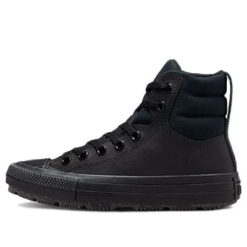 (GS) Converse Chuck Taylor All Star Berkshire Boot Leather High Top 'Black' A01523C sold by KicksCrew
