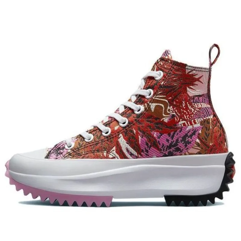 Converse Run Star Hike Platform Tropical Florals High Tops 'Mantra Orange' A00551C sold by KicksCrew