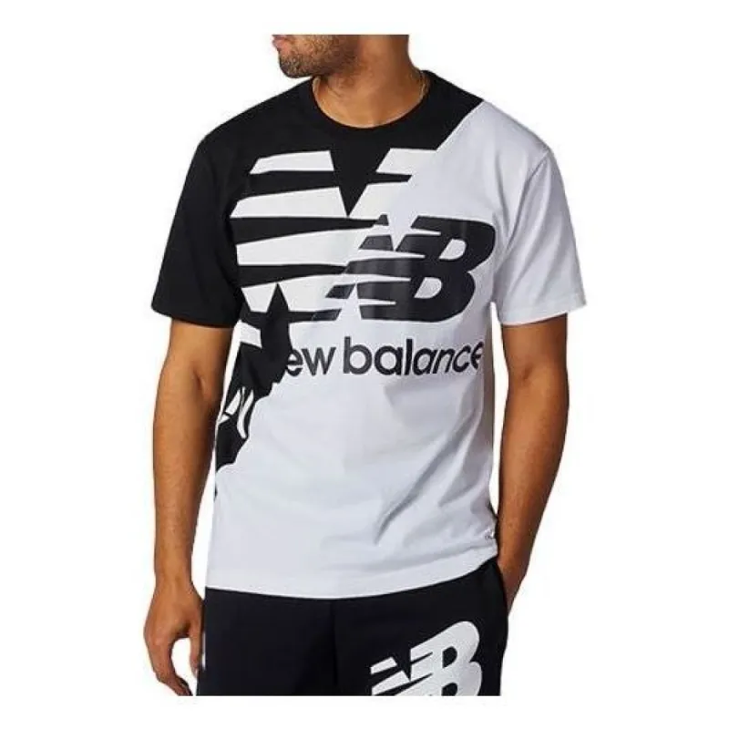 New Balance Athletics Splice T-shirt 'Black White' MT11513-BM sold by KicksCrew