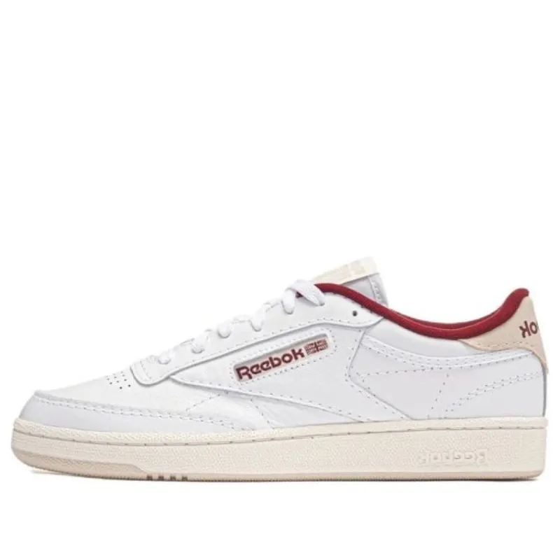 Reebok Club C85 Shoes 'White Classic Maroon' 100032972 sold by KicksCrew