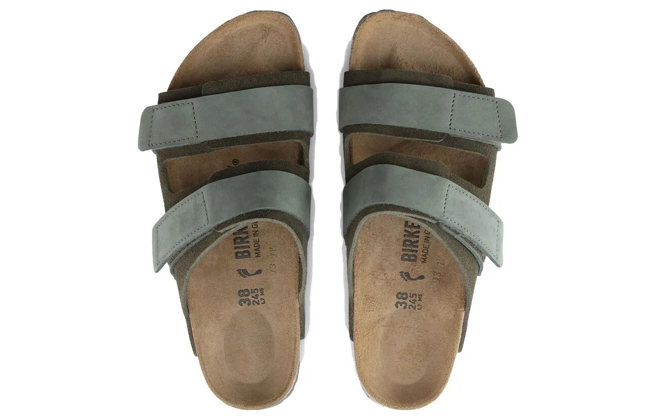 Birkenstock Uji Nubuck Leather Suede Narrow Fit Sandals 'Thyme' 1024833 sold by KicksCrew product image thumbnail 4