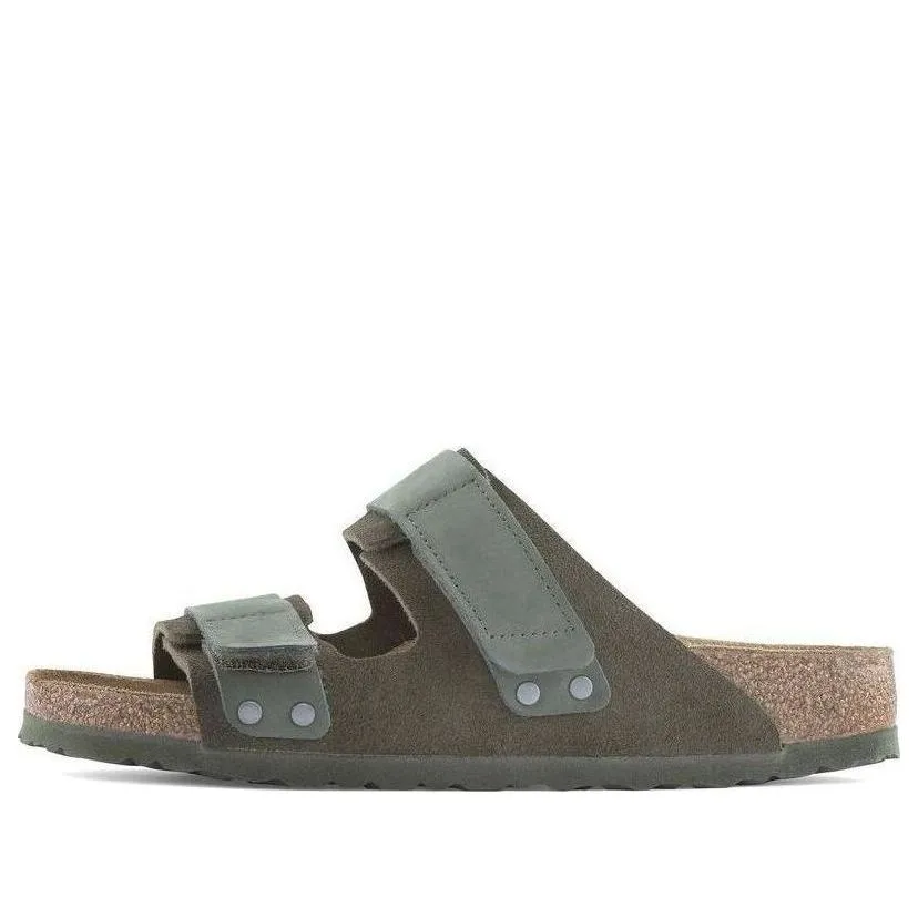 Birkenstock Uji Nubuck Leather Suede Narrow Fit Sandals 'Thyme' 1024833 sold by KicksCrew