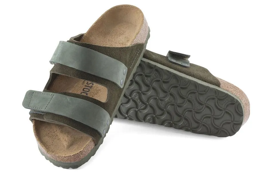 Birkenstock Uji Nubuck Leather Suede Narrow Fit Sandals 'Thyme' 1024833 sold by KicksCrew product image thumbnail 5