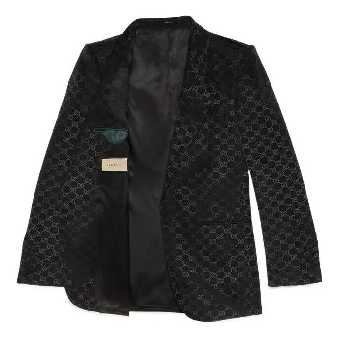 Gucci GG Cotton Viscose Formal Jacket 'Black' 694213-ZAHMD-1000 sold by KicksCrew