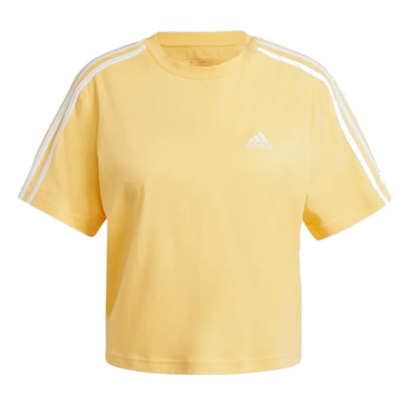 (WMNS) adidas Essential T-Shirt 'Yellow White' IS1575 sold by KicksCrew
