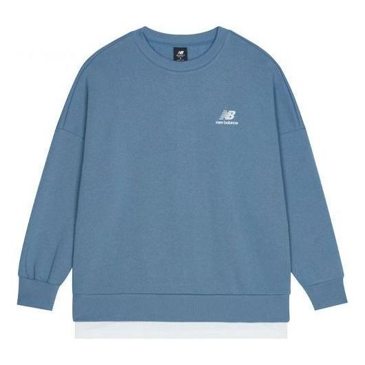 New Balance Logo Sweatshirt 'Blue' AMT13345-WAB sold by KicksCrew